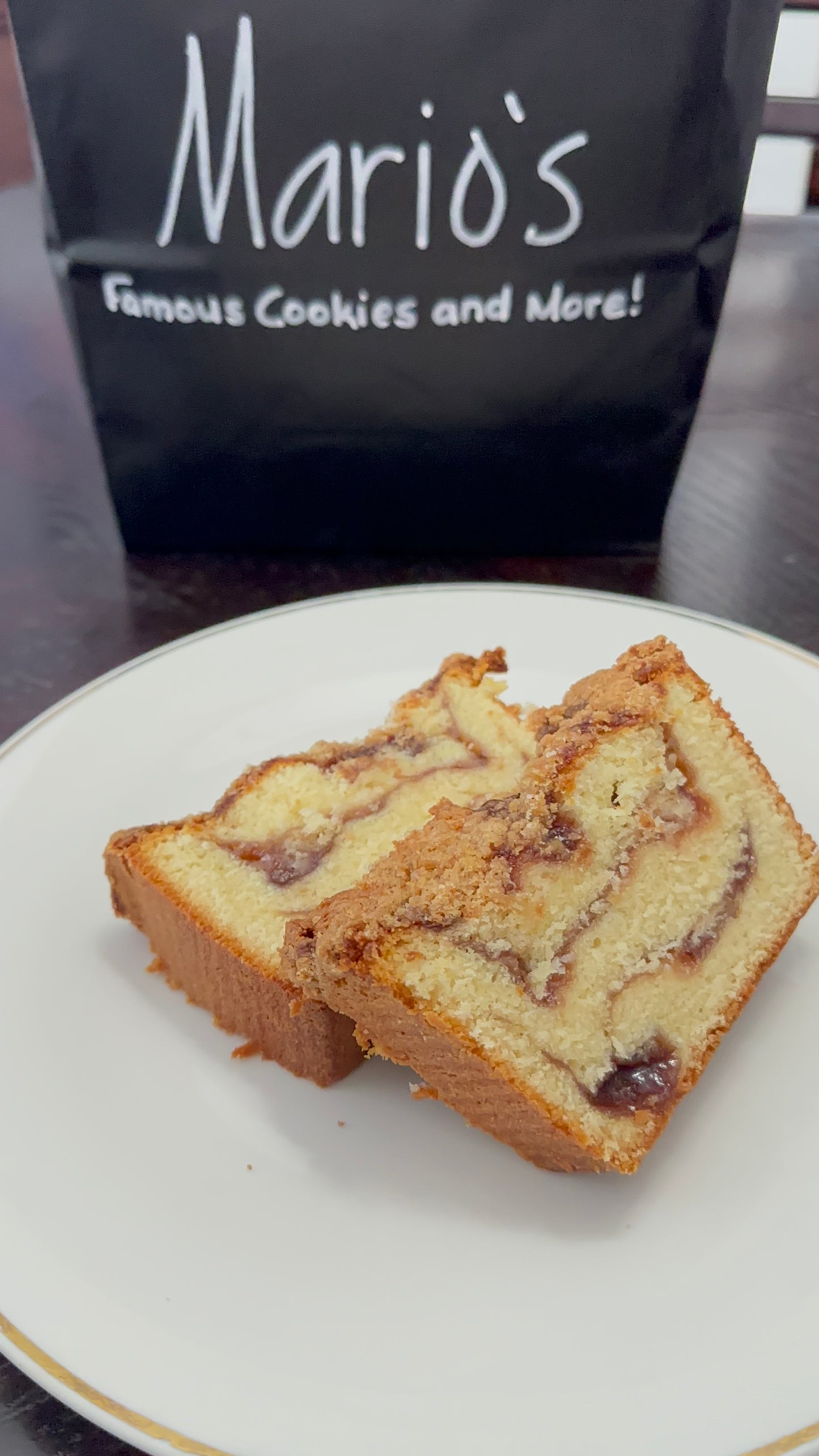 Raspberry Cream Cheese Crumb Pound Cake ( 8-10 servings)